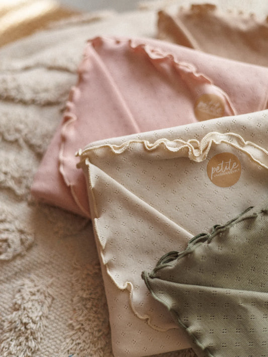 Mantinha algodão pointoille Petite Evelina Apparel — 70x70cm