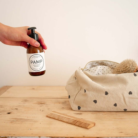 Beige Hearts Maternity Bag