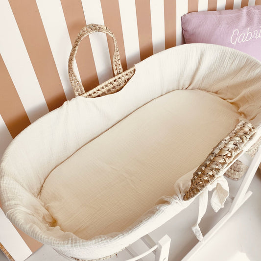 alcofa bebé cesta moisés creme