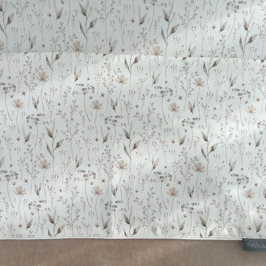 Conjunto de lençóis de bebé para berço em algodão motivo floral