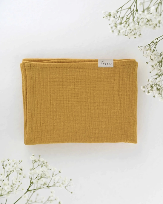Mustard muslin diaper