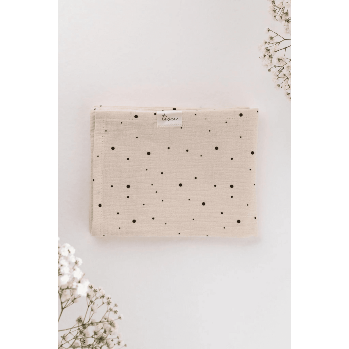 Cream dots muslin diaper