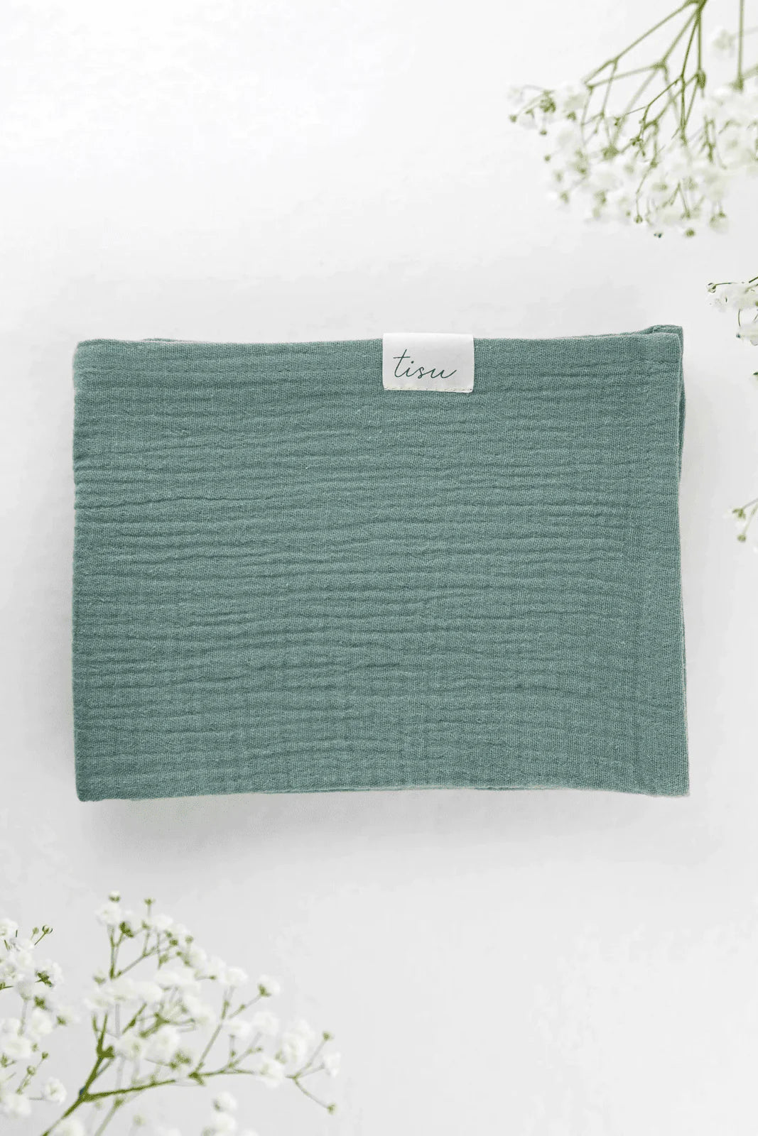 Sage green muslin diaper