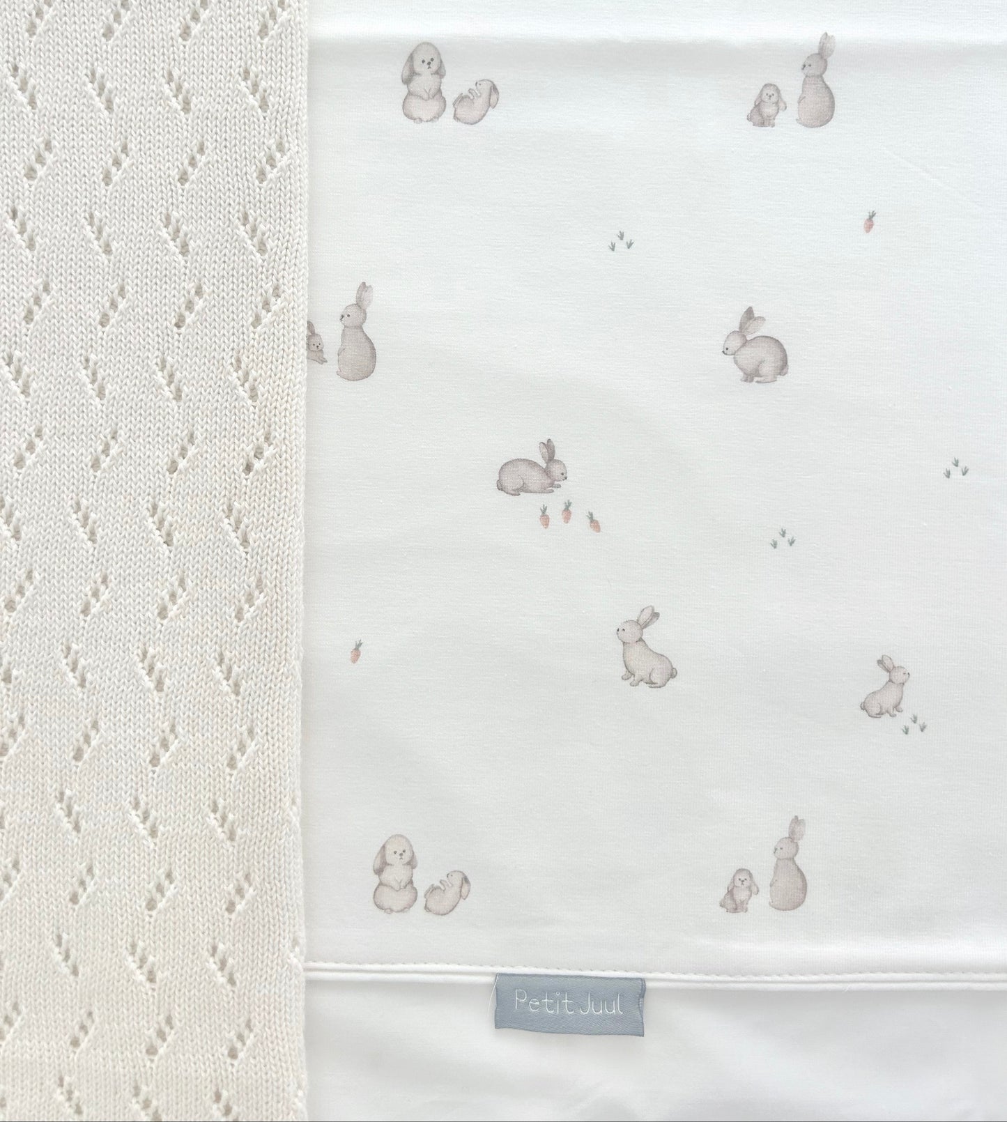 Conjunto de Lençóis para Berço em Algodão Suave Little Bunnies