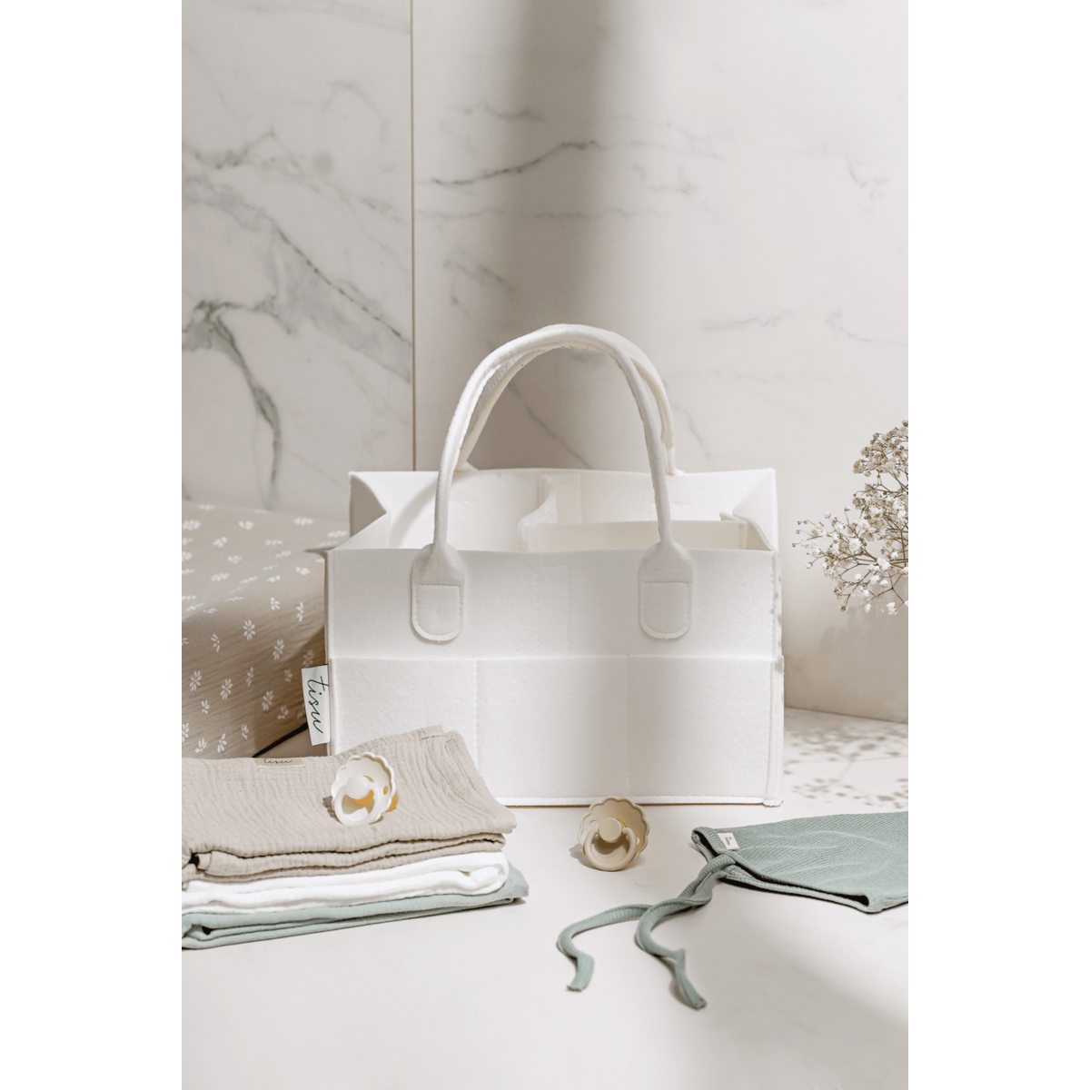 Bolsa organizadora de pañales blanca (-10%)