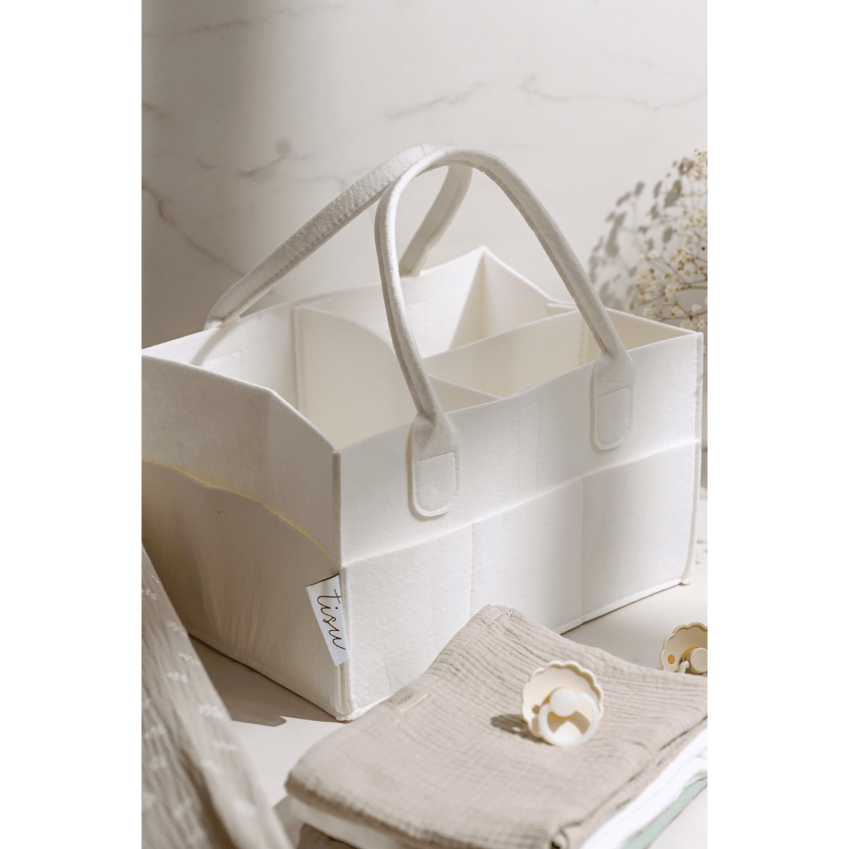 Bolsa organizadora de pañales blanca (-10%)