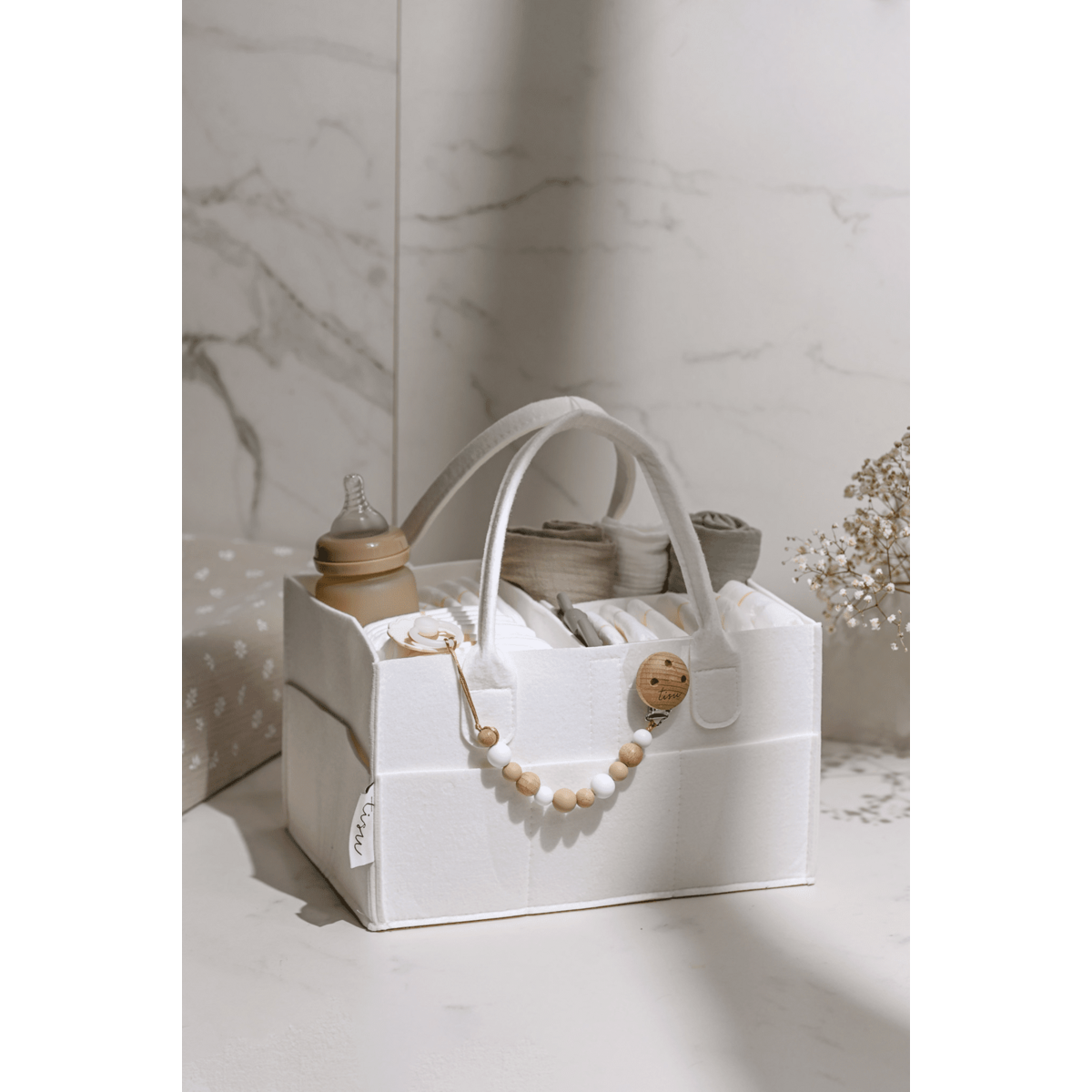 Bolsa organizadora de pañales blanca (-10%)