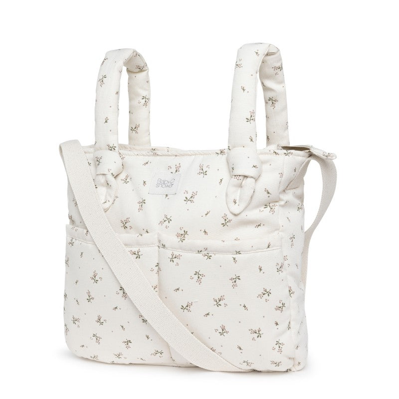 Bolsa organizadora para carrinho de bebé Roseberry, Mala de passeio para bebé em algodão orgânico GOTS