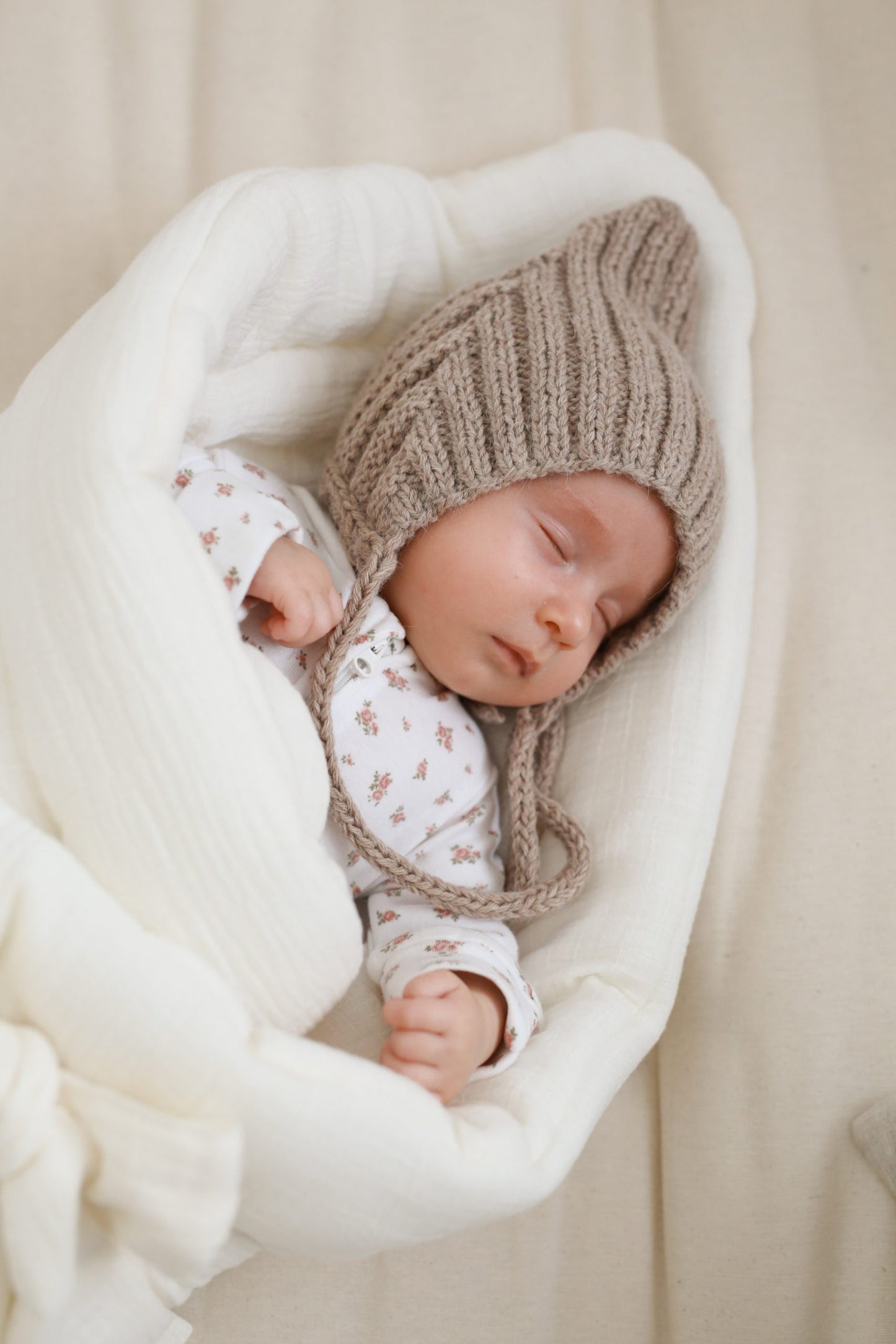 Milky white muslin baby wrap