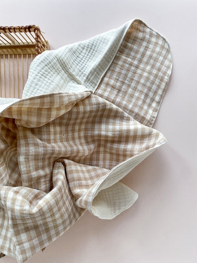 Beige square muslin blanket (-20%)