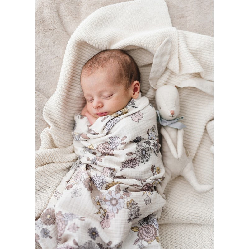 Conjunto de swaddle e fralda de musselina em algodão para bebé, leves, respiráveis e ideais para o dia a dia