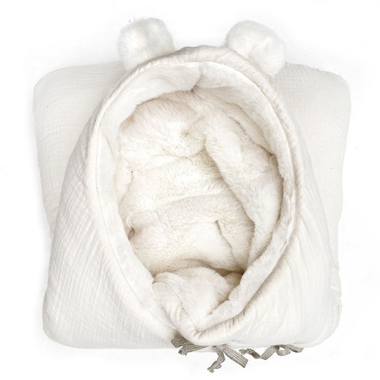 Baby Sleeping Bag Teddy Ivory Powder