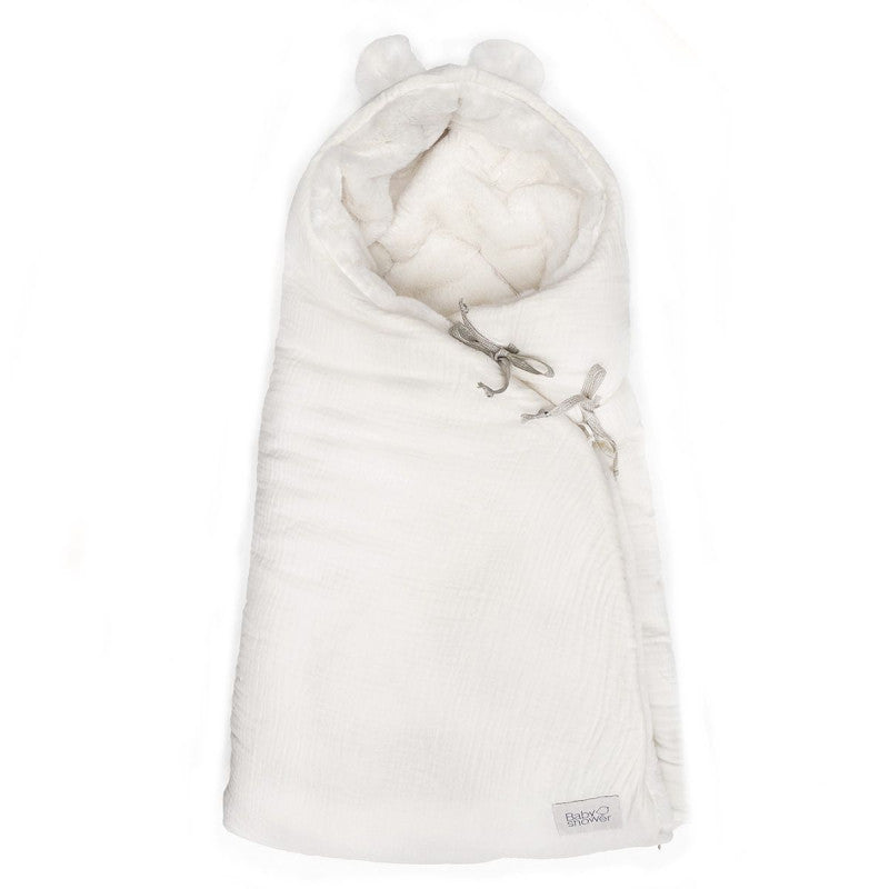 Baby Sleeping Bag Teddy Ivory Powder