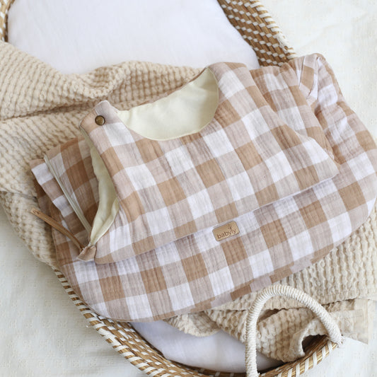 Checkered baby sleeping bag