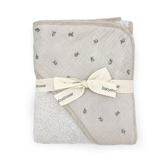 Toalha de banho para bebé com toque suave, com capuz, ideal para envolver o bebé após o banho.