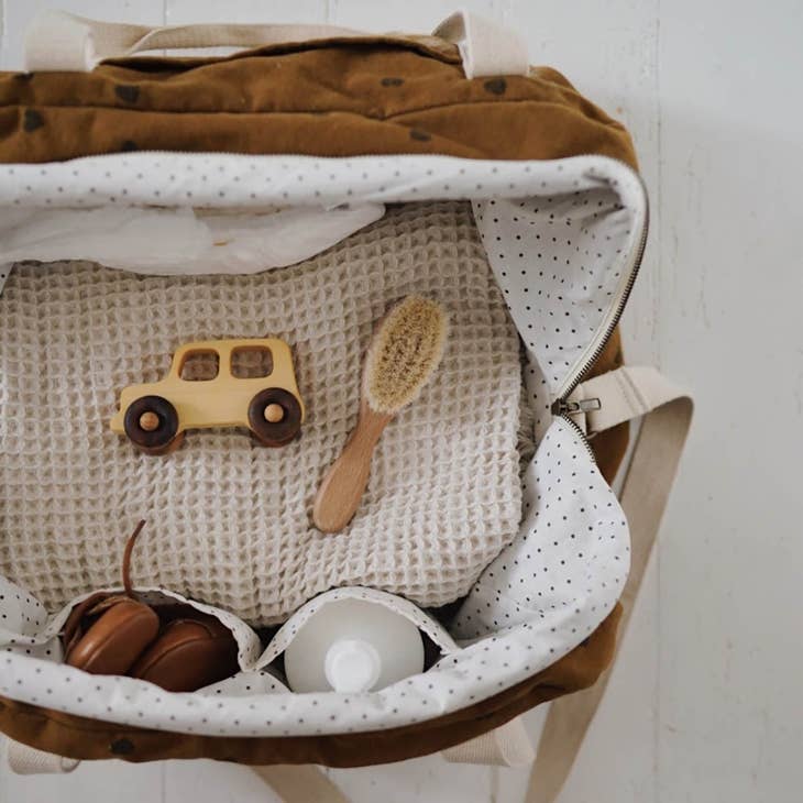 Camel Hearts Maternity Bag