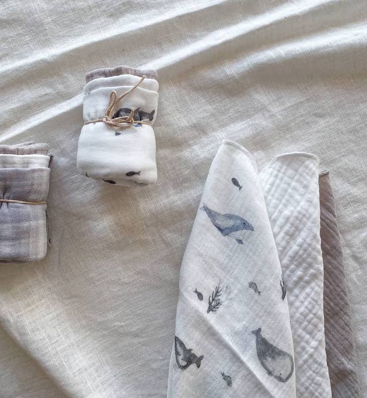 Sea muslin diapers