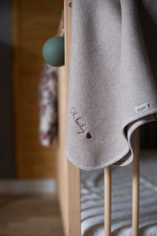 Melange Gray Organic Cotton Blanket