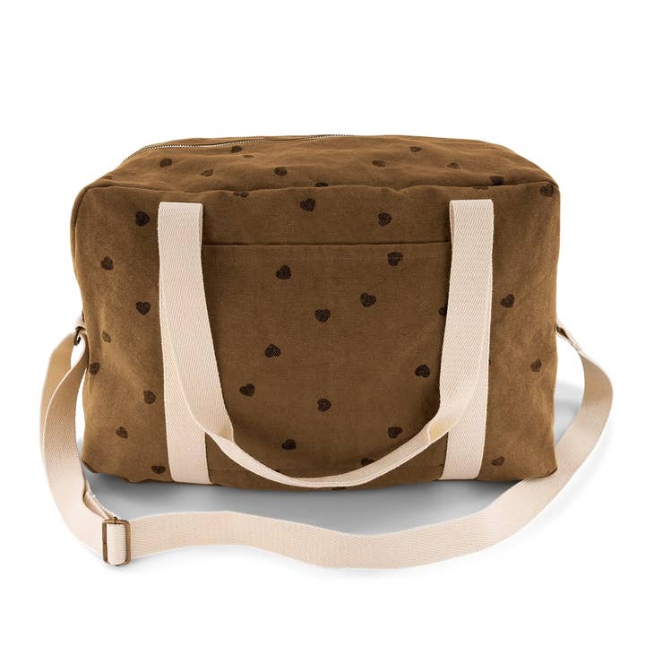 Camel Hearts Maternity Bag