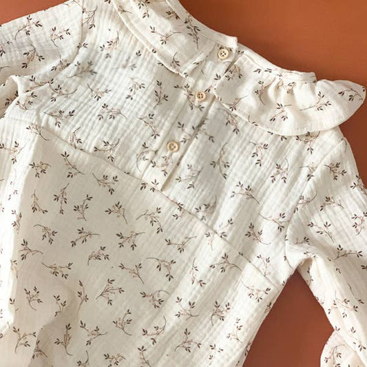 Baby romper flowers and leaves (-50%)