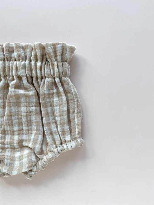 Small check pattern muslin diaper cover (-40%)