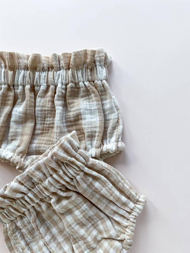 Small check pattern muslin diaper cover (-40%)
