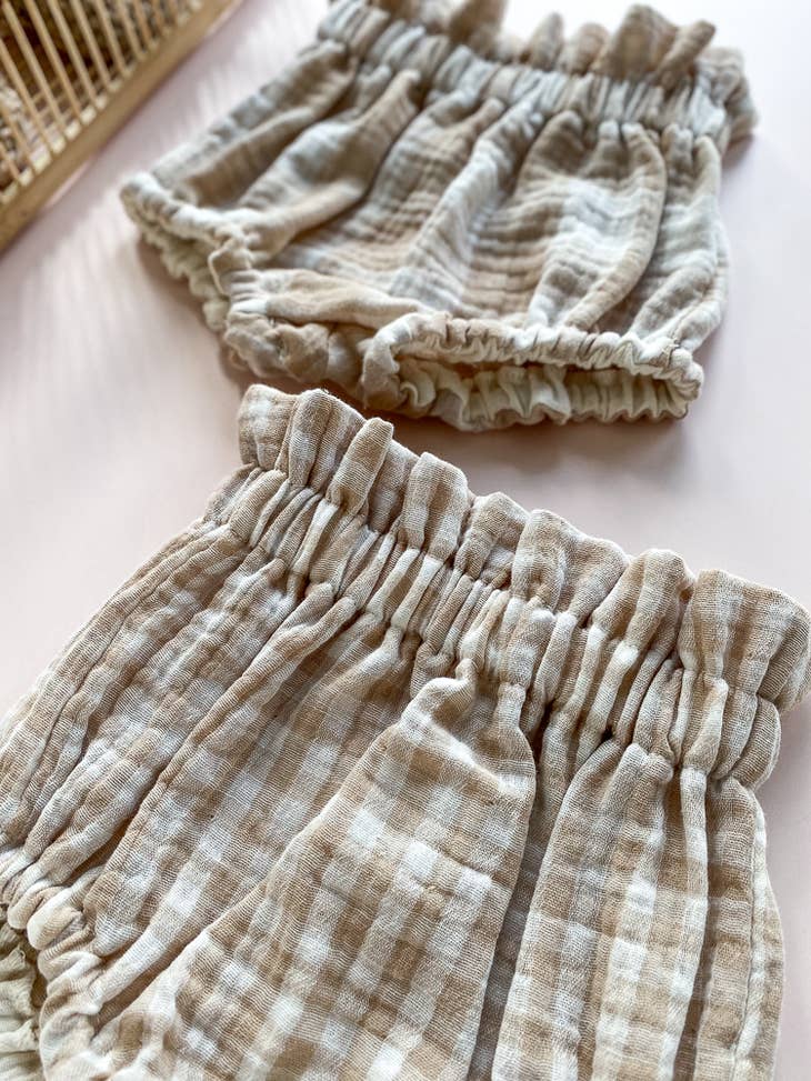 Small check pattern muslin diaper cover (-40%)
