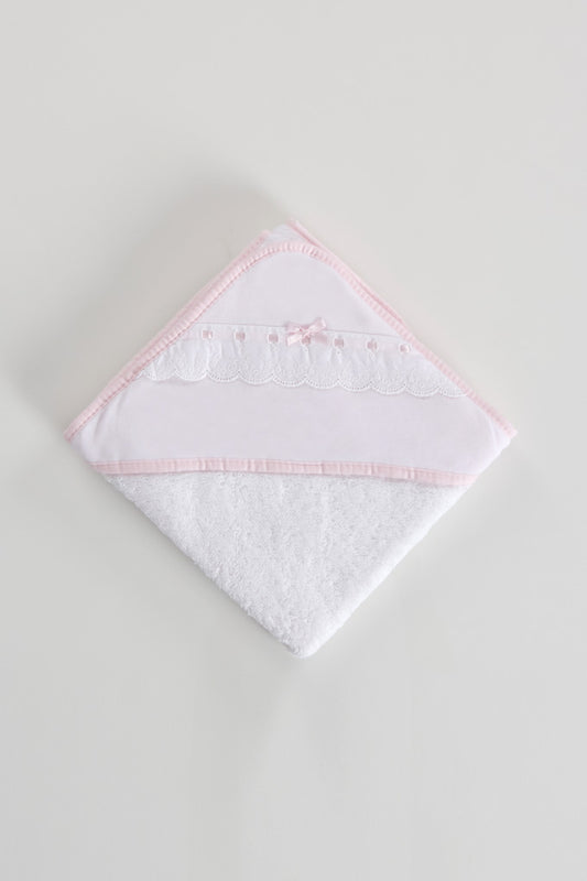 Cotton bath towel with lace and ribbon (-40%)