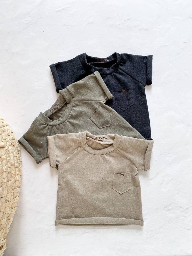 Recycled cotton t-shirt sand (-50%)