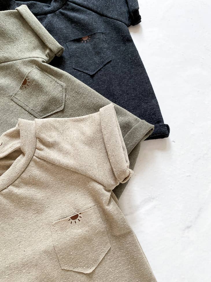 Recycled cotton t-shirt sand (-50%)