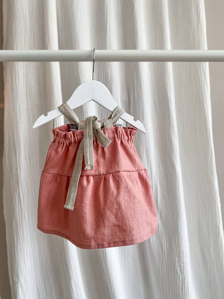 Vestido de lino con lazo (-60%)