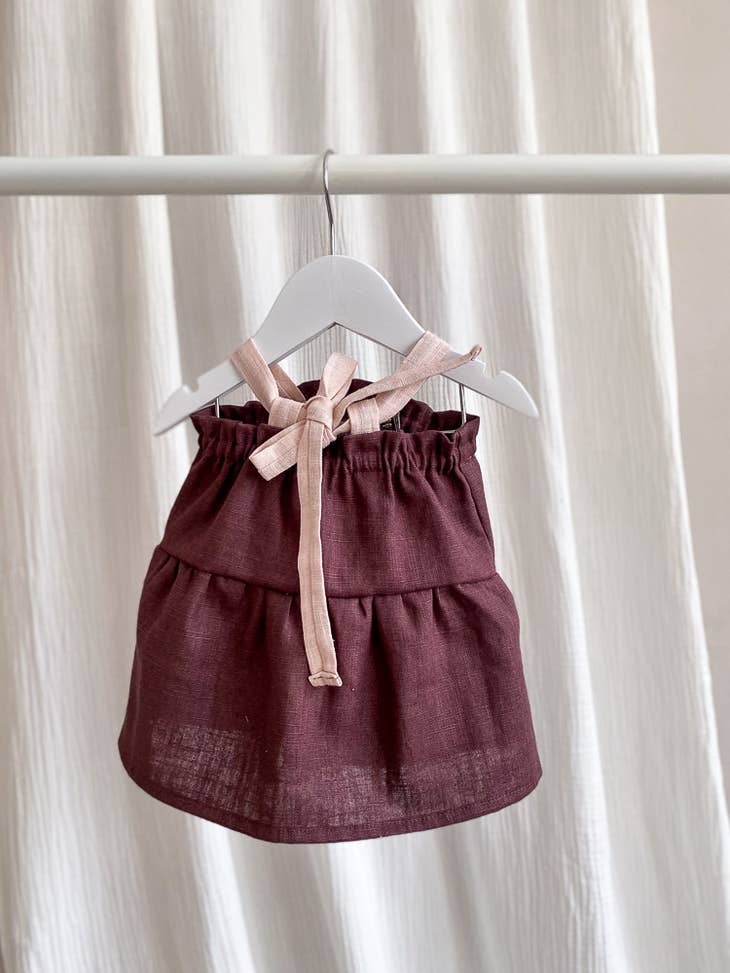 Vestido de lino con lazo (-60%)