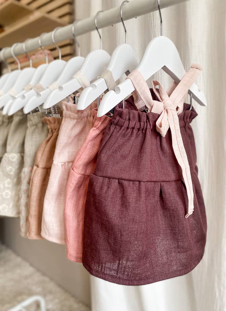 Vestido de lino con lazo (-60%)