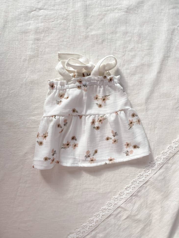 Floral muslin baby dress (-50%)