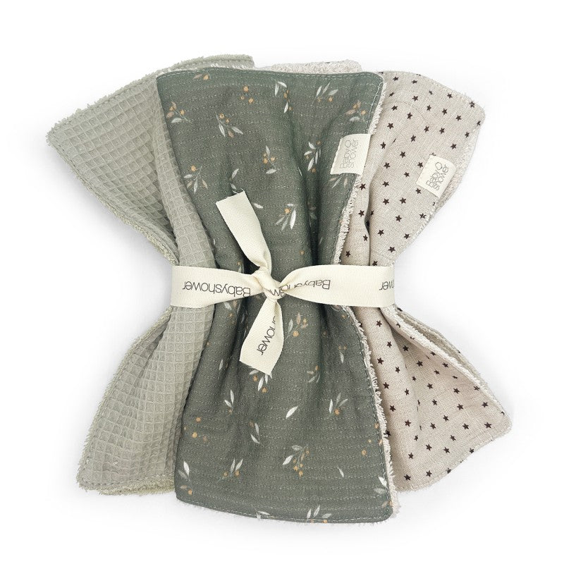 3 reusable wipes set vichy caramel