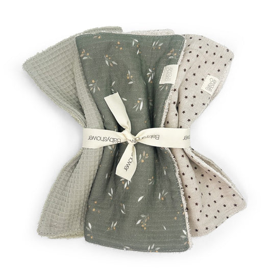 3 reusable wipes set vichy caramel