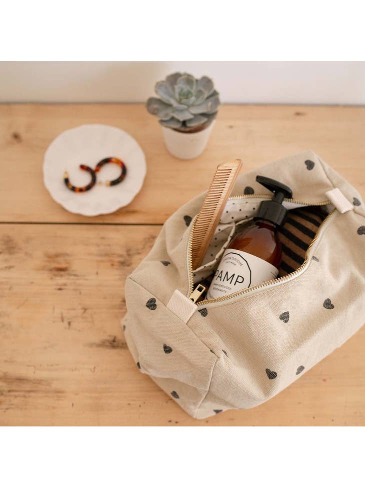 Beige Hearts Maternity Bag 