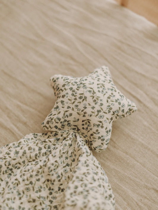Doudou estrela algodão orgânico Petite Evelina Apparel Bluebell