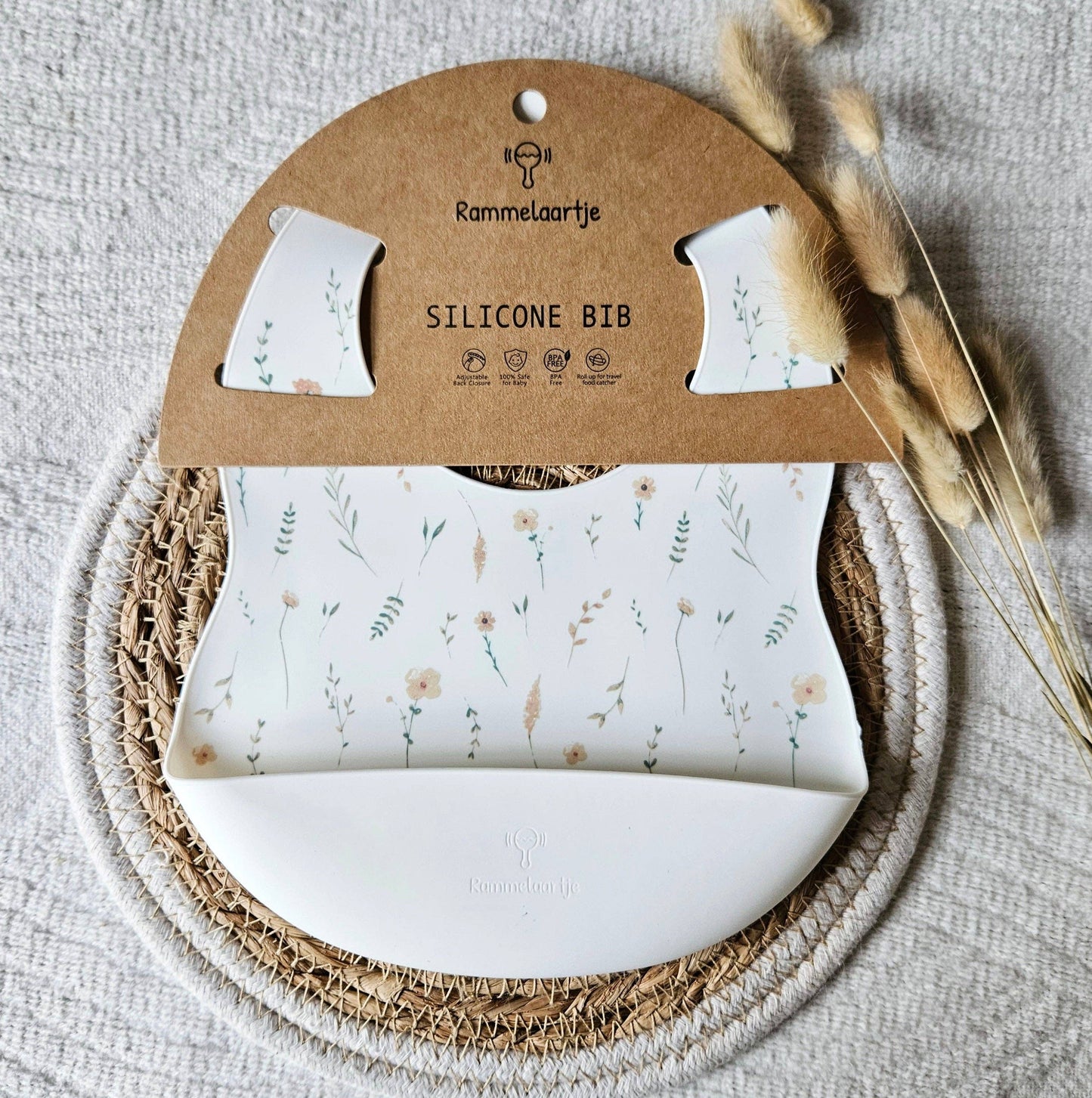 Babete em silicone com bolso Primavera (-20%)
