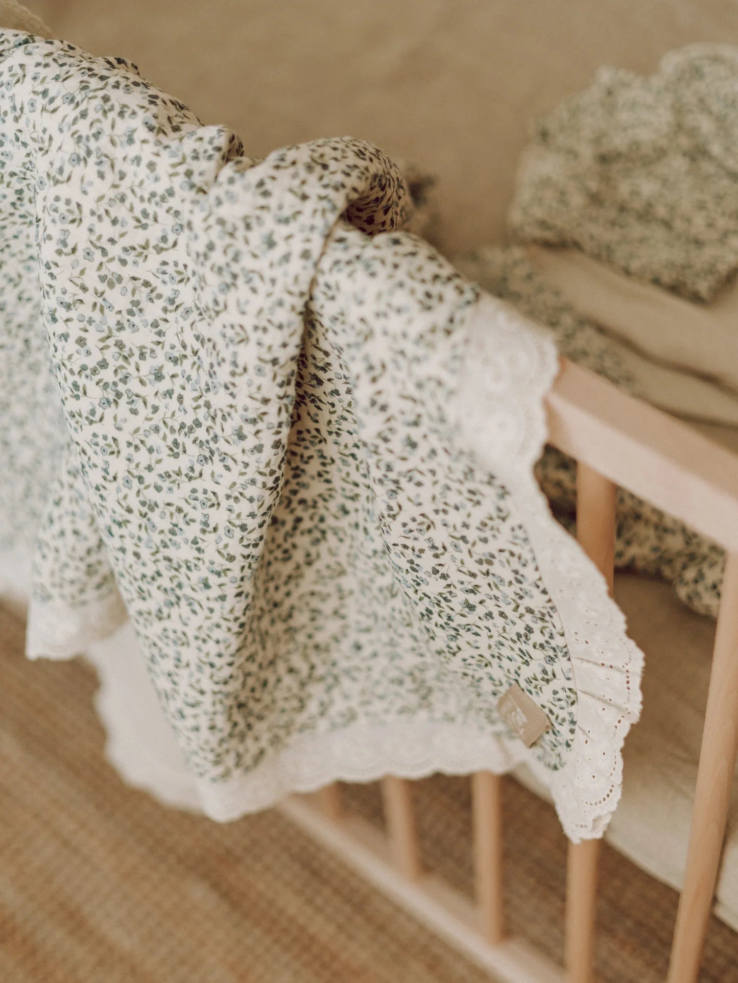 Manta musselina algodão Petite Evelina Apparel Bluebell