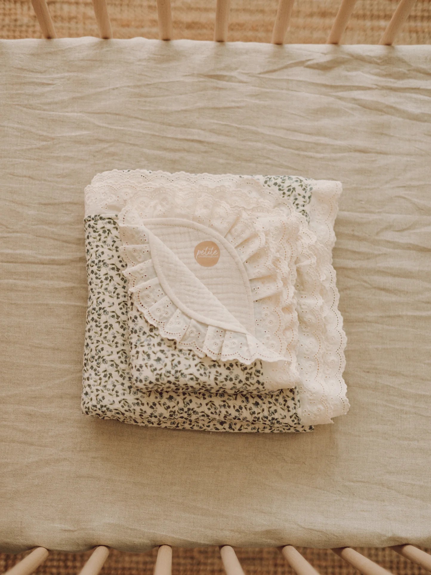 Manta musselina algodão Petite Evelina Apparel Bluebell