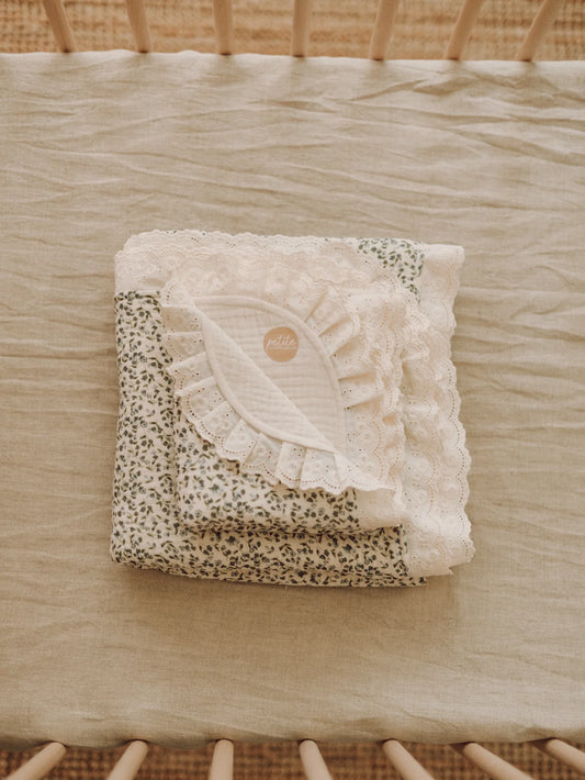 Manta musselina algodão Petite Evelina Apparel Bluebell