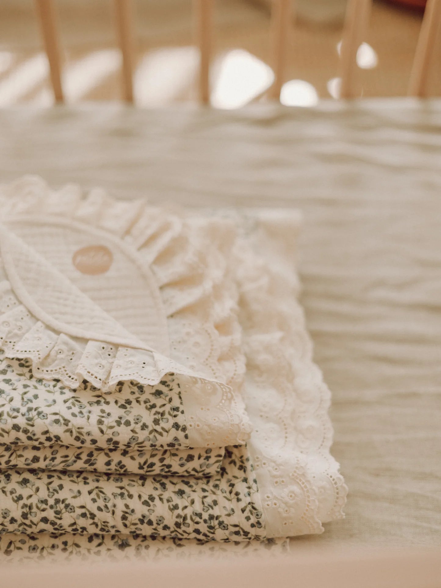 Manta musselina algodão Petite Evelina Apparel Bluebell