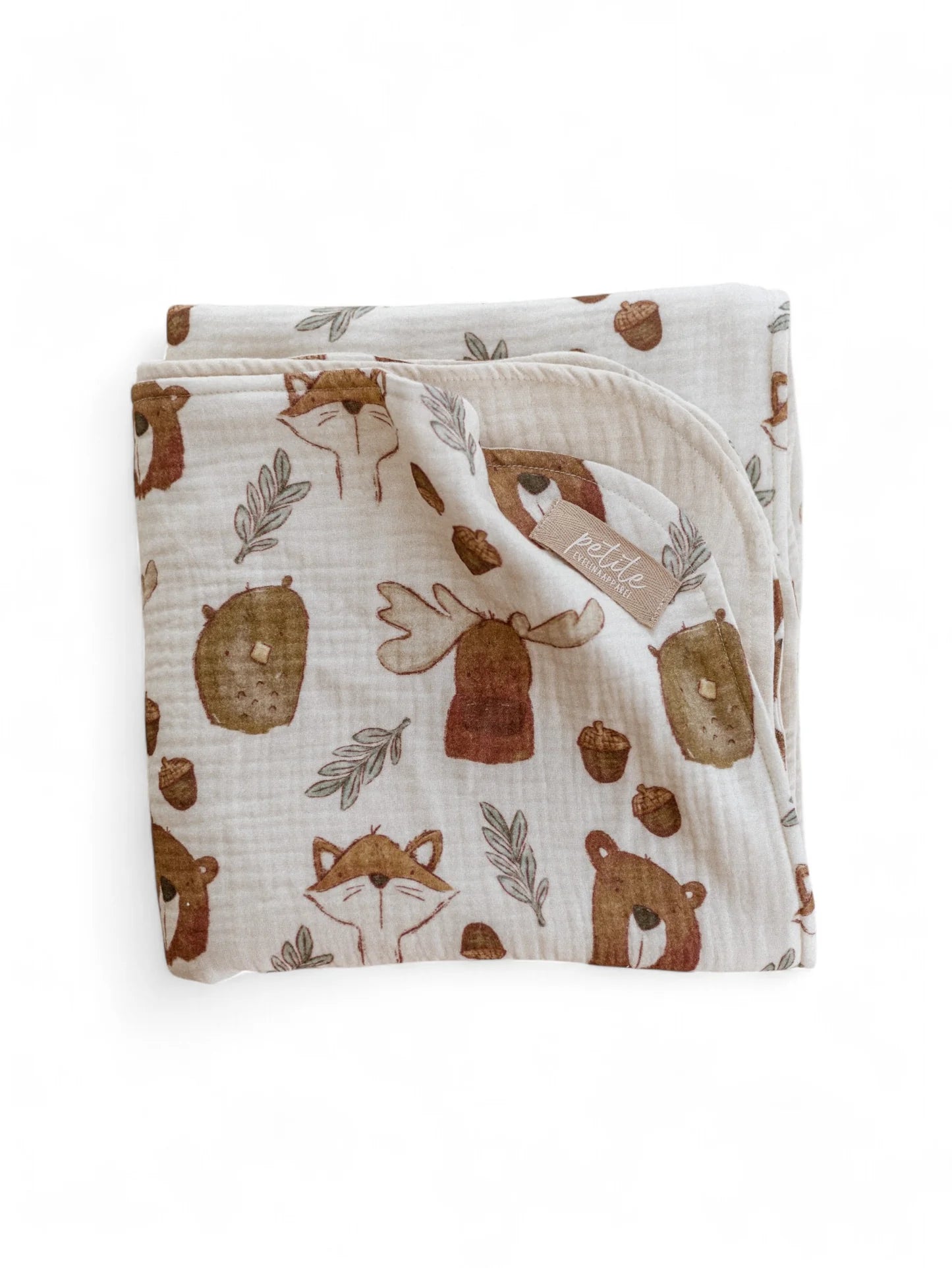 Manta de bebé woodland cru suave e delicada (Brevemente disponível)