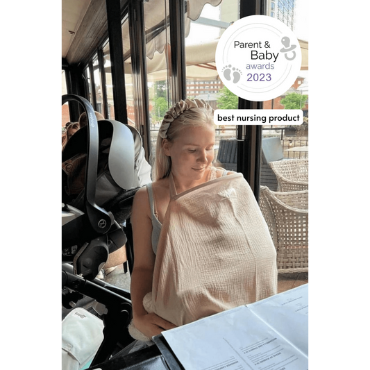 Beige breastfeeding apron