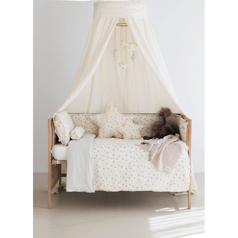 Contorno de Berço em Algodão Orgânico Roseberry – Ajustável 60 e 70 cm