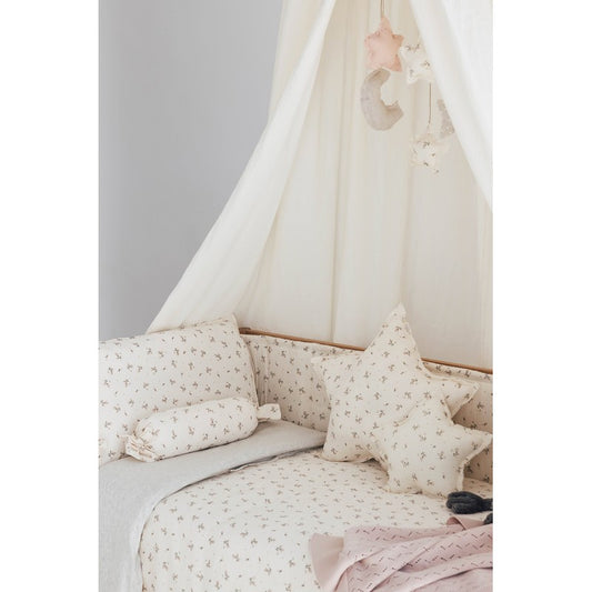 Contorno de Berço em Algodão Orgânico Roseberry – Ajustável 60 e 70 cm