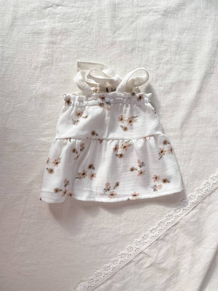 Floral muslin baby dress (-50%)