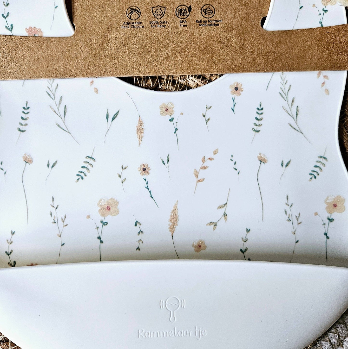 Babete em silicone com bolso Primavera (-20%)
