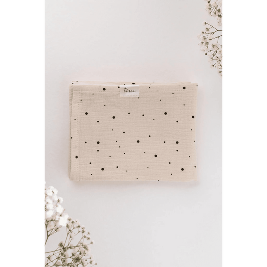 Fraldinha de musselina cream dots